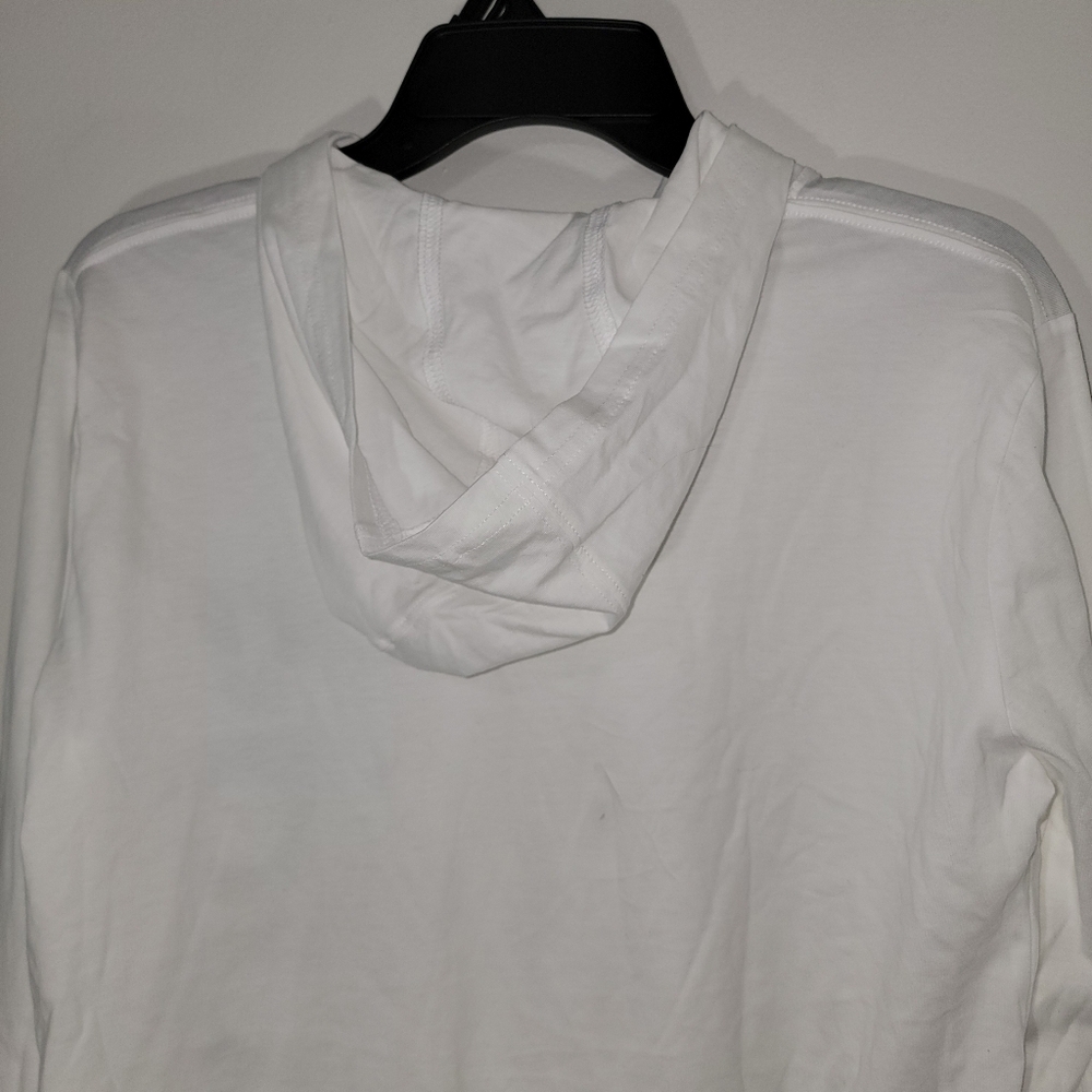 Adidas Tee Shirt Hoody Boys Large 14/16 White - Picture 7 of 7